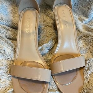 The Limited Block Nude Strappy Heels